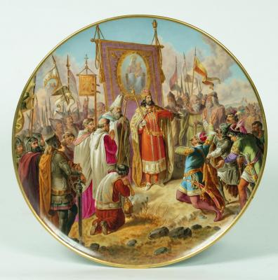 Appraisal: A VIENNA PORCELAIN PLAQUE late th century of plain circular