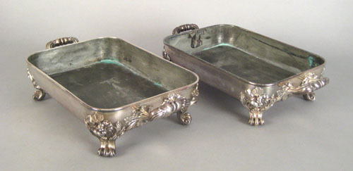 Appraisal: Pair of Sheffield plate serving dishes ca bearing the touch