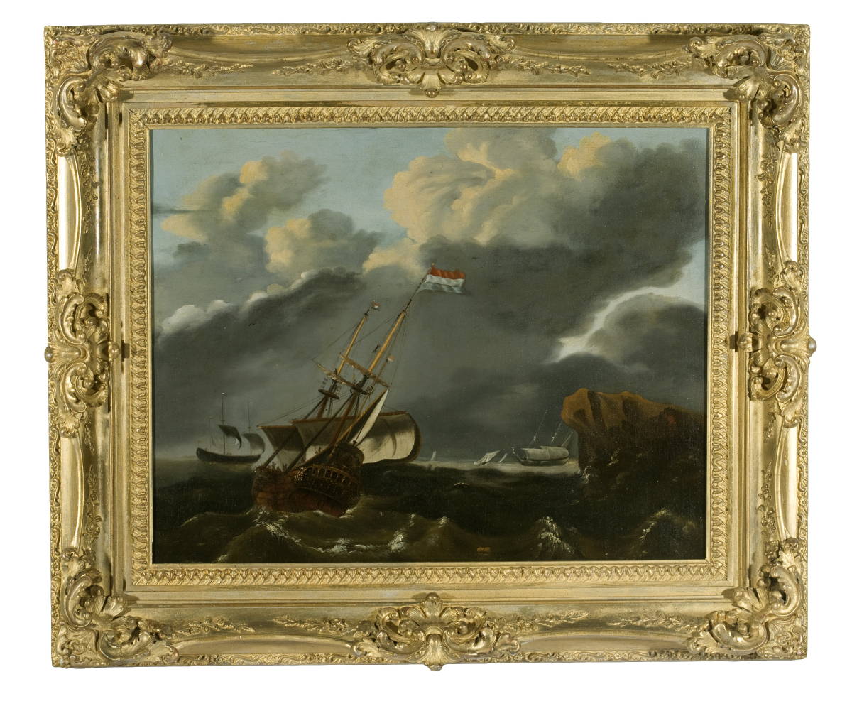 Appraisal: DUTCH EAST INDIAMAN OFF A ROCKY COAST FOLLOWER OF LUDOLF