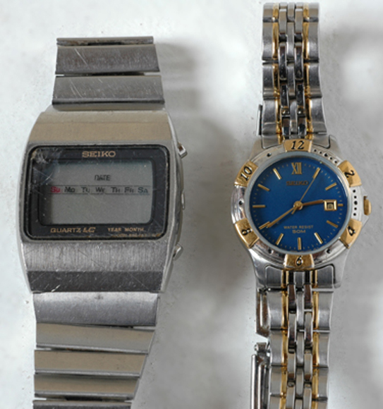 Appraisal: SEIKO DIGITAL WRISTWATCH TOGETHER WITH A LADIES SEIKO WRISTWATCH PARTS