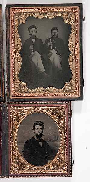 Appraisal: Civil War - Cased Images Civil War Tintypes of Union