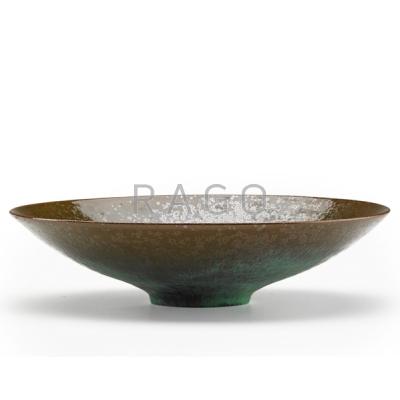 Appraisal: OTTO AND GERTRUD NATZLER Flaring bowl fine turquoise crystalline glaze