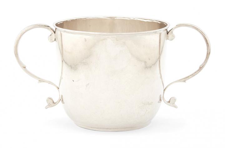 Appraisal: William III Sterling Silver Two-Handled Cup London Height inches width