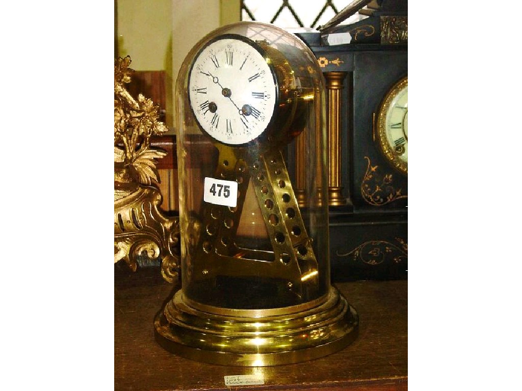 Appraisal: A Victorian -day clock with striking mechanism supported on a