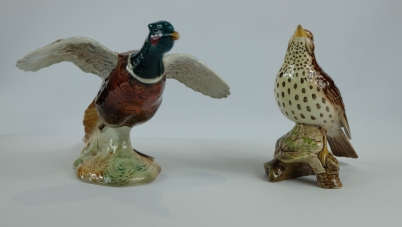 Appraisal: Beswick Pheasant taking off and Thrush