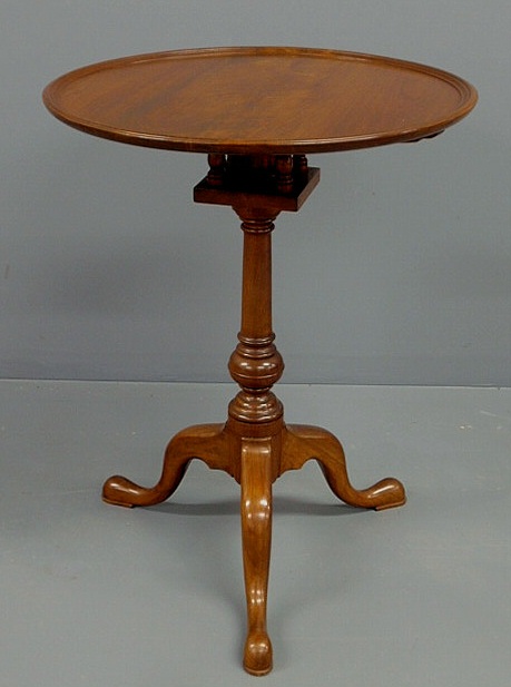 Appraisal: Pennsylvania Queen Anne style mahogany candlestand with a dish top