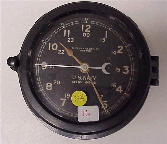 Appraisal: Chelsea Clock Co Boston U S Navy clock serial No