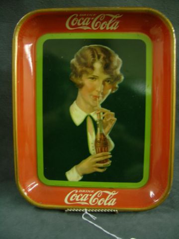 Appraisal: Original Coke tray Bob-Haired Girl very nice condition with very