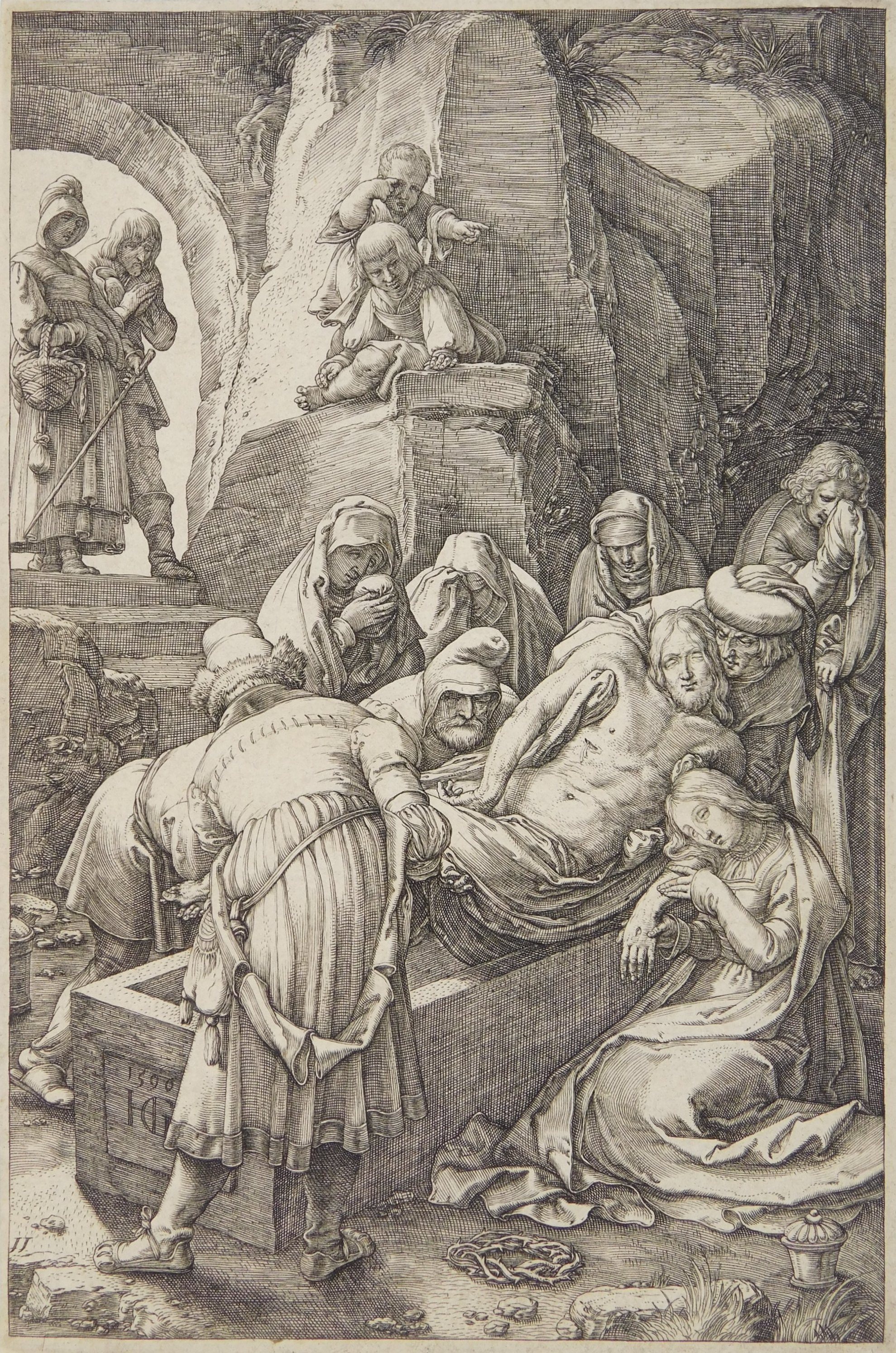 Appraisal: Hendrick Goltzius Dutch - ''The Entombment''- engraving from 'The Passion