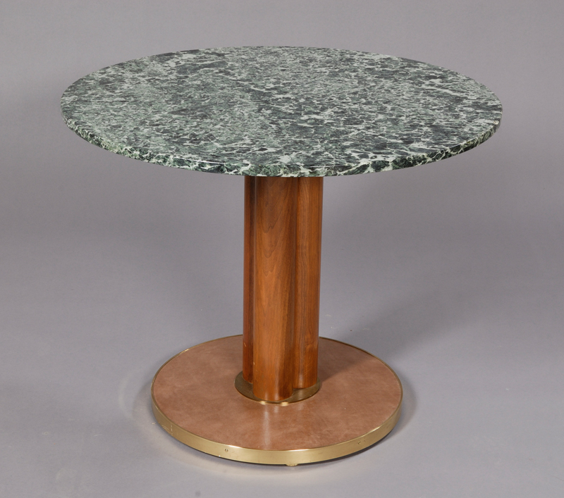 Appraisal: Table Attributed to Edward Wormley for Dunbar Granite wood leather