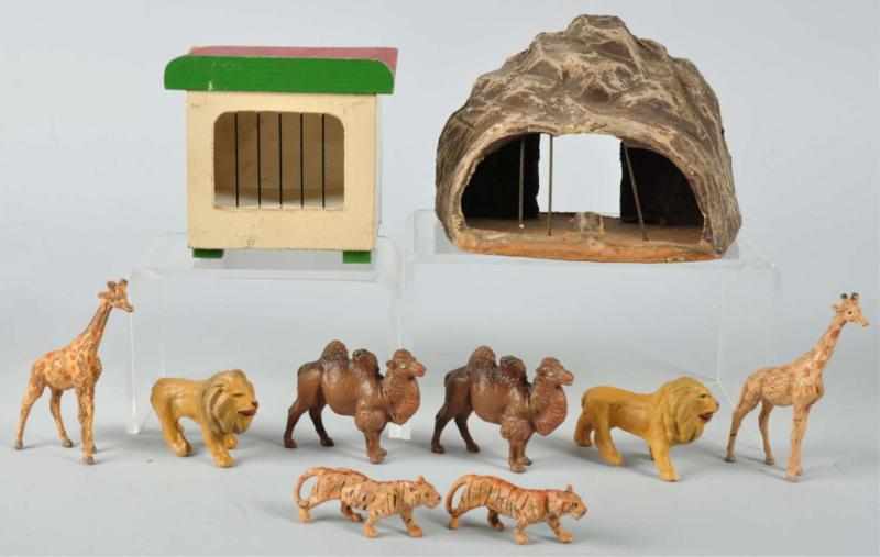 Appraisal: Lot of Elastolin Mini Zoo Set Description Pre-war production Includes