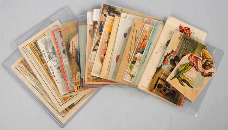 Appraisal: Lot of Black Americana Trade Cards All with advertising Condition