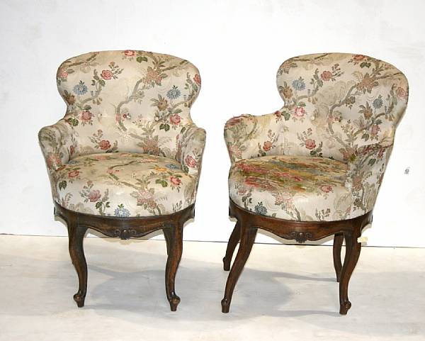 Appraisal: A pair of Louis XV style beechwood berg res th