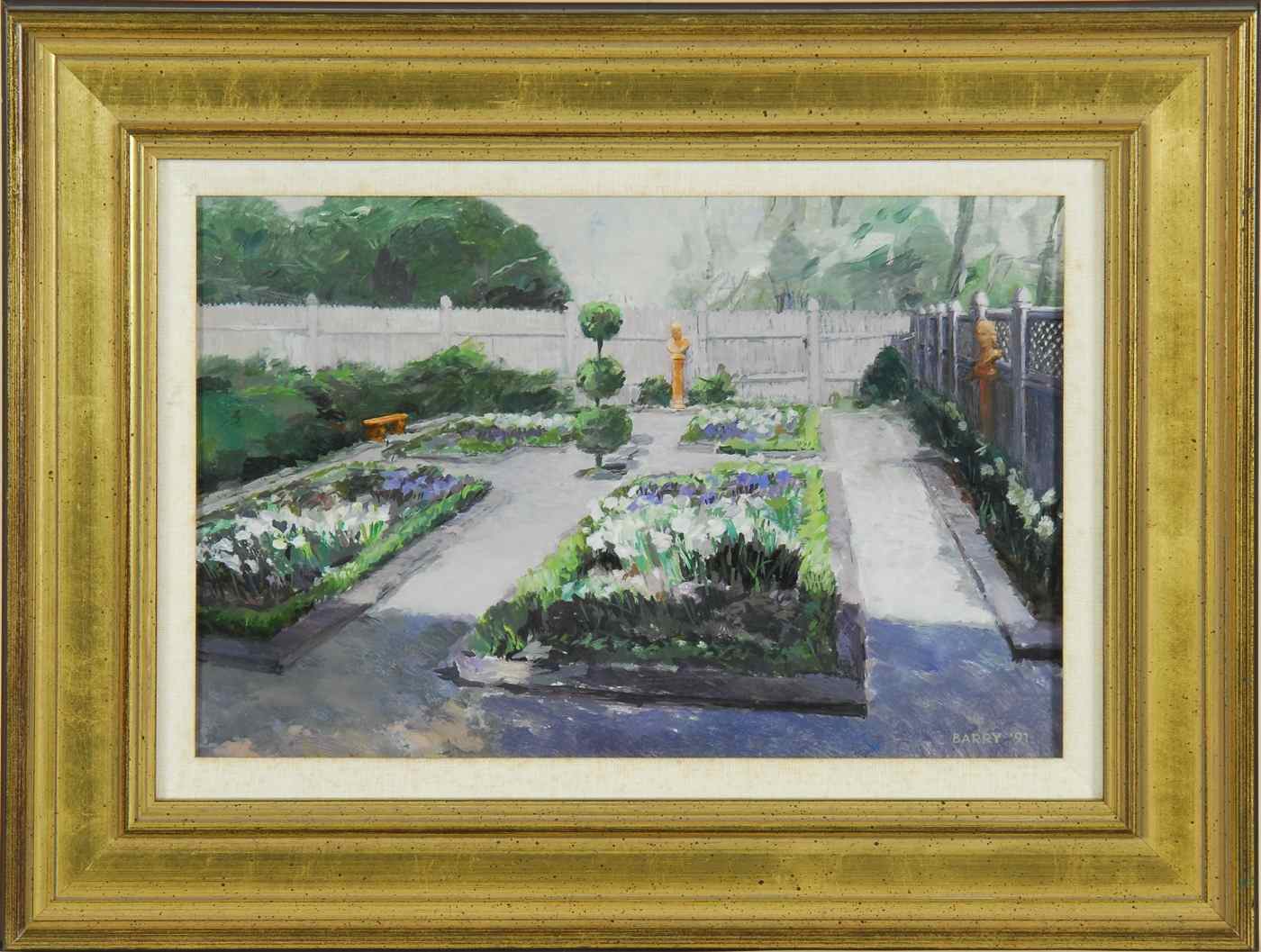 Appraisal: ROBERT L BARRYCape Cod ContemporarySpring Garden - Morning'' Signed and