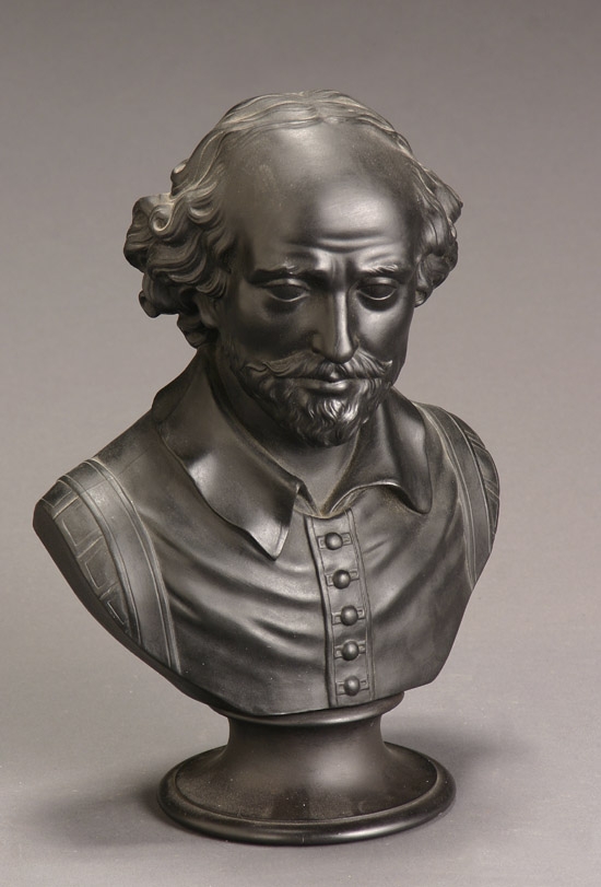 Appraisal: Wedgwood Black Basalt Bust of Shakespeare th Century Impressed on