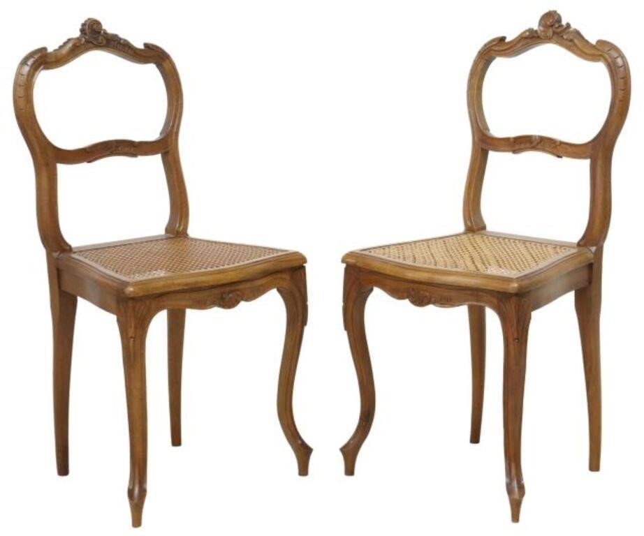 Appraisal: lot of French Louis XV style side chairs th c