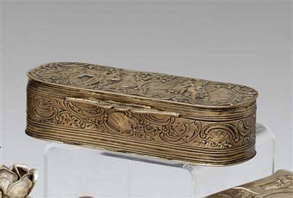 Appraisal: German silver repousse box danzig early th century Oblong the