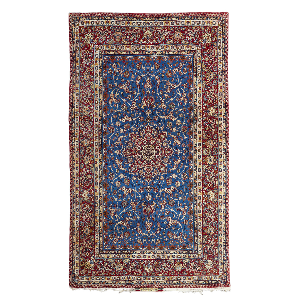 Appraisal: MAMOURY ISFAHAN CARPET CENTRAL PERSIA EARLY MID TH CENTURY the