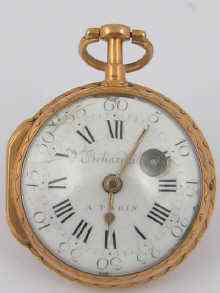 Appraisal: An early th century French verge pocket watch in an