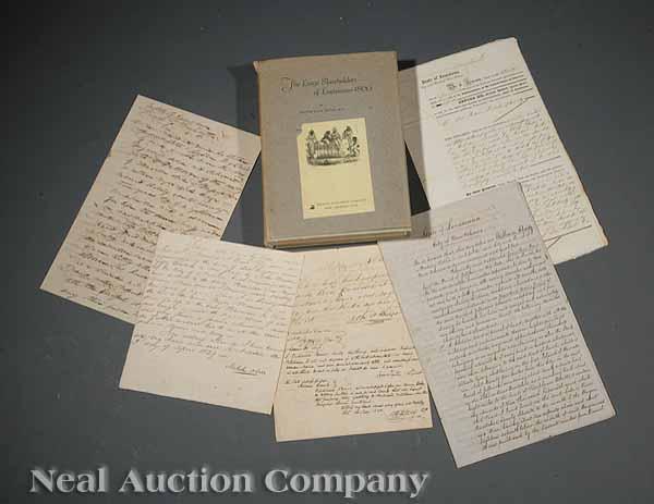 Appraisal: Slavery Manuscripts and Documents group of over items comprising manuscript