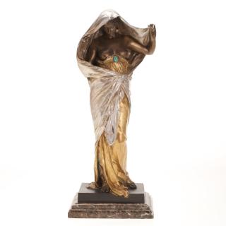 Appraisal: Louis-Ernest Barrias bronze sculpture Louis Ernest Barrias French - Nature