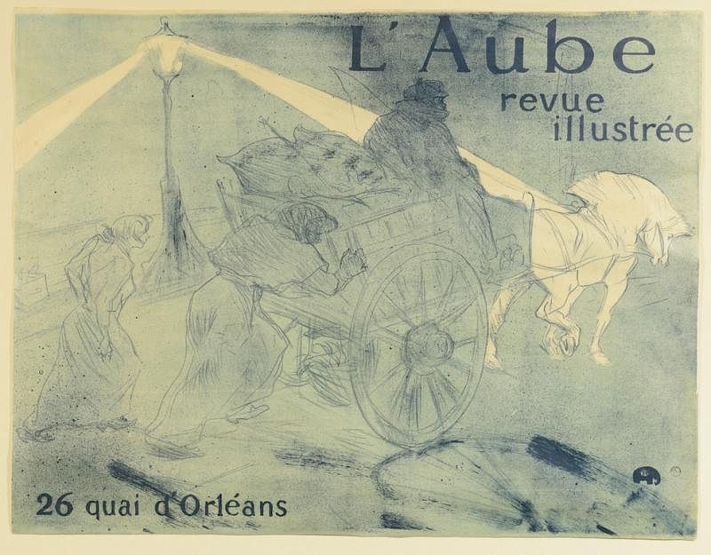 Appraisal: Toulouse Lautrec Lithograph Toulouse Lautrec L'Aube Revue Illustree original color