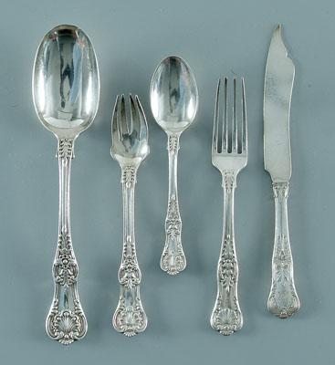 Appraisal: English King sterling flatware Tiffany pieces still active pattern most