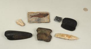 Appraisal: Group Four Early Stone Tools Group of four early stone