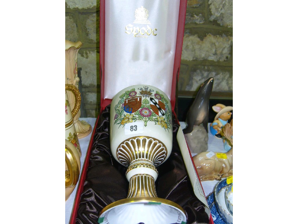 Appraisal: A boxed Spode limited edition chalice and cover produced to