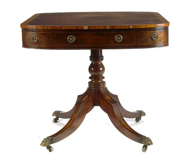 Appraisal: A Regency style mahogany center table height in width in