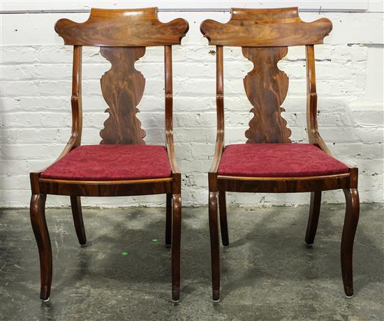 Appraisal: Sale Lot A Pair of American Empire Mahogany Side Chairs