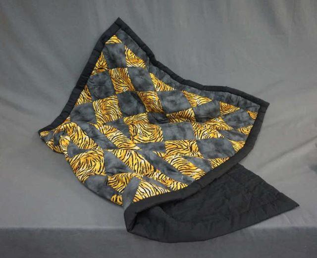 Appraisal: Handmade Stadium Quilt Throw Trinity Tigers Handmade new Trinity Tiger