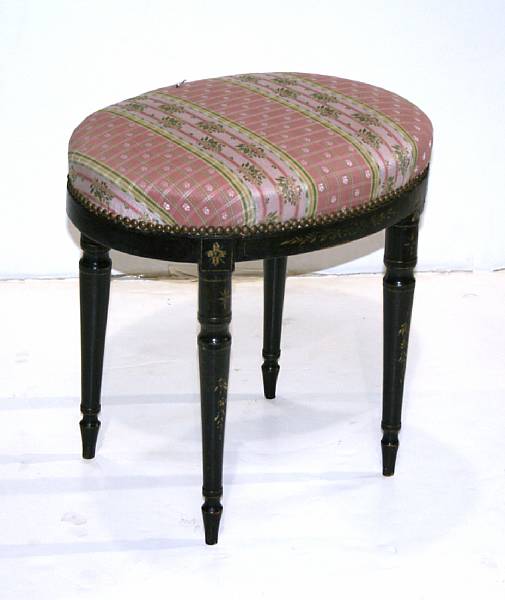 Appraisal: A Victorian parcel gilt paint decorated stool late th century