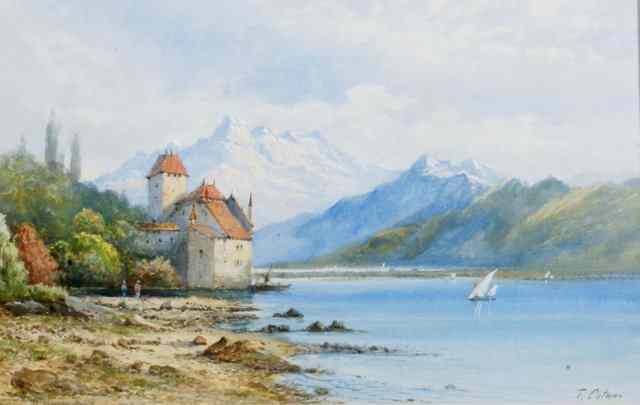 Appraisal: FRANK CATANO TH TH CENTURY Chateau de Chillon Lake Geneva