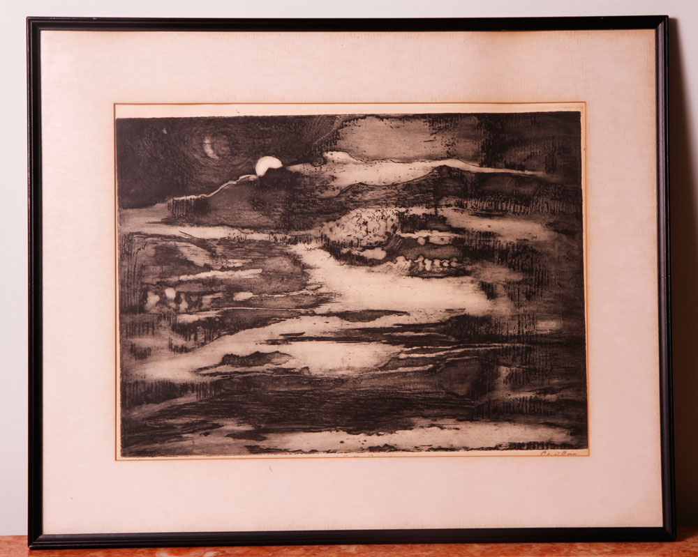 Appraisal: - Cyril Winter Moon Lithograph Ruth Cyril Winter Moon original