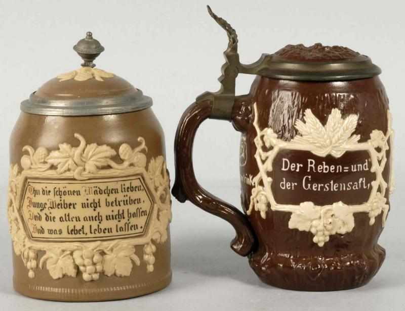 Appraisal: Lot of Half-Liter Mettlach Steins Description Includes a Mettlach stamped