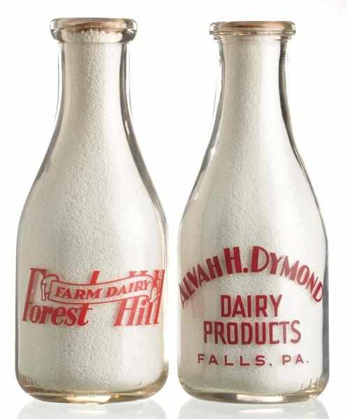 Appraisal: Lot of Fall Pennsylvania Milk Bottles Description Lot includes one