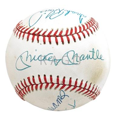 Appraisal: BASEBALL TRIPLE CROWN WINNERS AUTOGRAPHED BASEBALL Condition Report