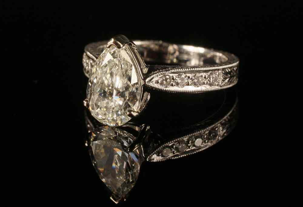 Appraisal: LADY'S RING - One K White Gold Engagement Ring set