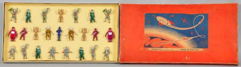 Appraisal: Johillco Set of Diecast Space Figures Description Very Scarce Set