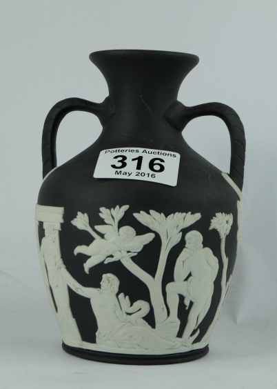 Appraisal: Wedgwood Black small Portland vase