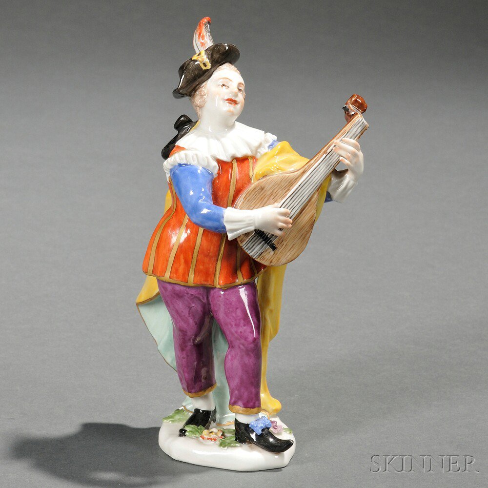 Appraisal: Meissen Porcelain Figure of Scaramouch with a Lute Saxony th