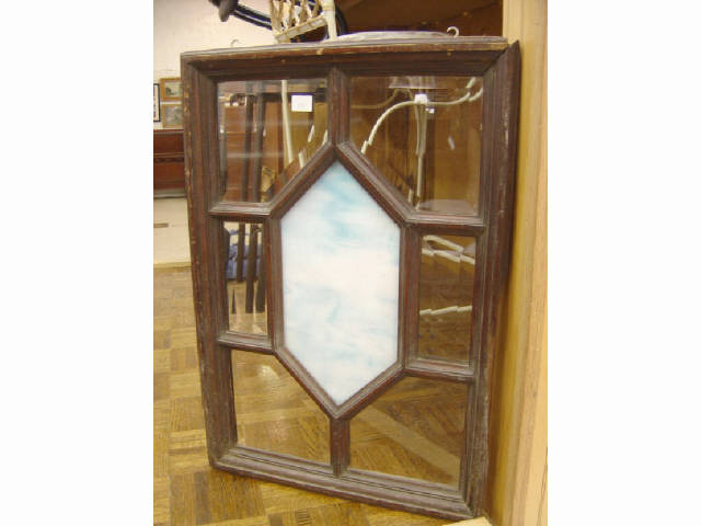 Appraisal: STAINED BEVELED GLASS WINDOW