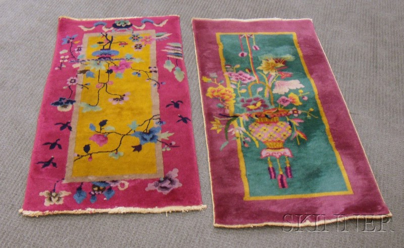 Appraisal: Two Chinese Nichols Rug th century ft x in and