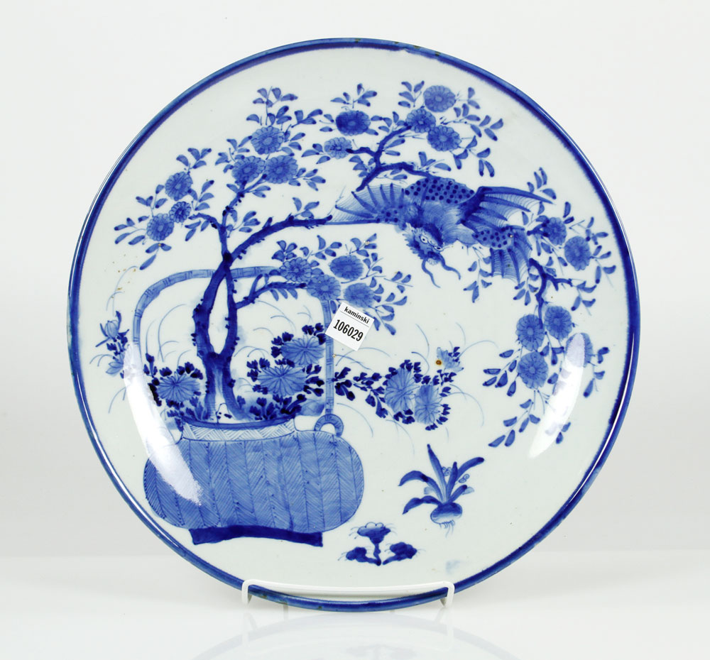 Appraisal: - th C Japanese Blue and White Charger th century