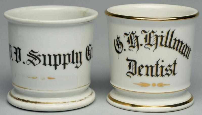 Appraisal: Lot of Shaving Mugs Includes one dentist mug and one