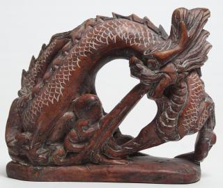 Appraisal: Chinese Carved Stone Dragon Sculpture H Minor surface wear