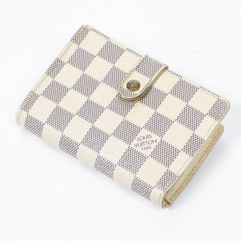 Appraisal: Louis Vuitton French Purse wallet in Damier Azur coated canvas