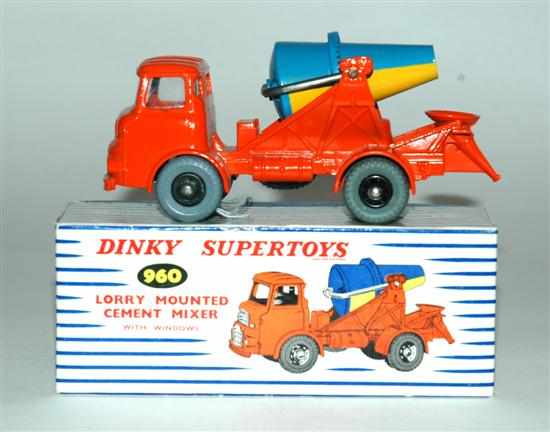 Appraisal: Dinky Lorry Mounted Concrete Mixer orange cab and back yellow