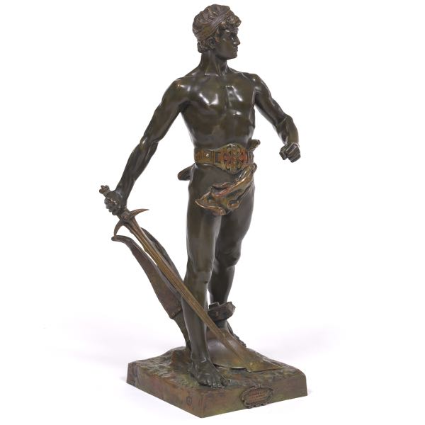 Appraisal: GEORGES COLIN FRENCH - x x Bronze Sculpture of a